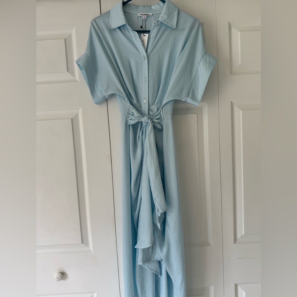 NWT Steve Madden satin midi shirtdress